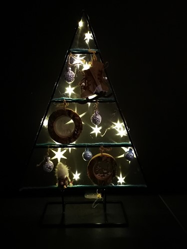 Frame Kerstboom ca. 60 cm met incl voet / stuk met horizontale liggers L39.0  h58.0