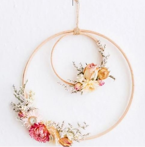 Bamboe ring Borduurring Flowerhoop ca. 9 cm /stuk Bamboo bloemenring