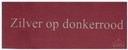 Donkerrood 70 mm met zilver opdruk ca. 80 cm - 	Een laatste groet. 