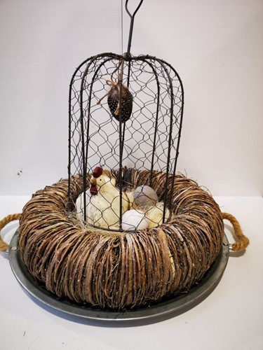 Haan grootste keramiek  20 x 14,5 x 17,5 cm 