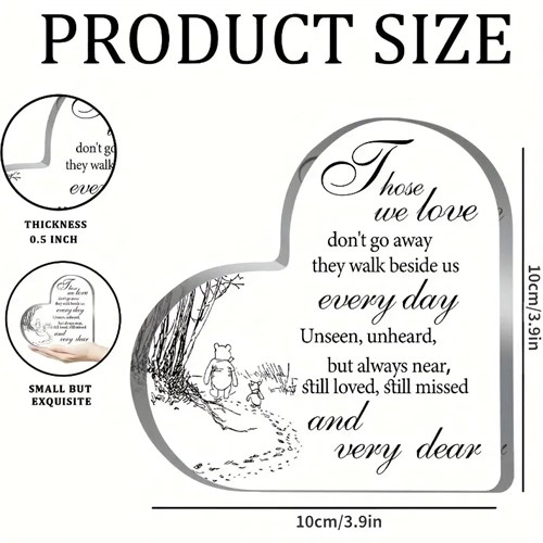 Hart van Epoxy Those we Love 10*1 cm Persoonlijk aandenken