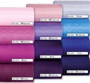 Lint 75 mm breed Moire rol 25 m -hotstamp om zelf te schrijven  4020-075-422-25 Lilapaars 