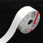 Poly RibbonIVORY Roomwit Offwhite 50mm ca. 1metert Scheur cadeaulint