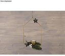 Metalen ringen huizen gesorteerd, elk 1x19cm , 23cm , 27,5cm , box 3st, goud Metalen huisframe