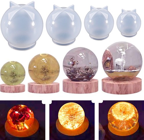 Siliconenmal Bol Bal Rond 50 mm / per stuk voor Epoxy Resin, Zeep, Kaarsen excl decoraties
