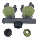 Waterkraanadapter waterverdeler 5-voudig 1/2 '' en 3/4 direct op slang of kraan