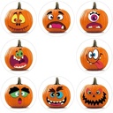 Sluitstickers 500 Labels Rol Halloween pompoenzaden Etiket Sluitsticker