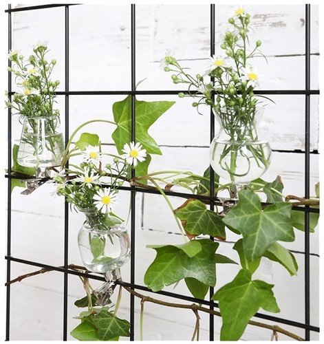 Gekleurd glazen flesje Clipper Clear  Set van 3 flesje met clip