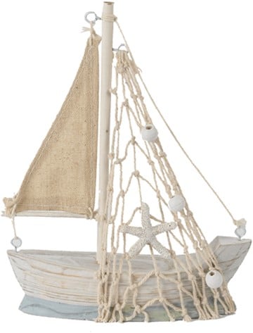 Zeilboot met Deco Groter Maritiem 16x13x3,5 cm