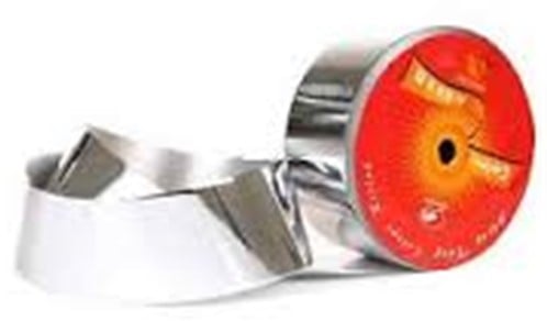 Poly Ribbon Scheur cadeaulint Metallic Zilver 50mm ca. 1 meter
