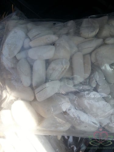 Tumbled wood drijfhout Frosted White 3–7 cm per kilo