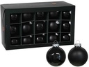Kerstballen glas Zwart Black combi cap 57 mm doos 30 stuks