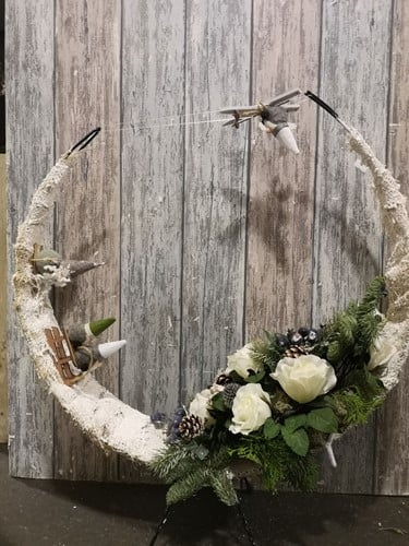 Metalen frame Moon ongelakt 50 cm per stuk 