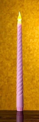 LED Kaars Ledcandle Warmwit Swirl Lilarose 1 stuk