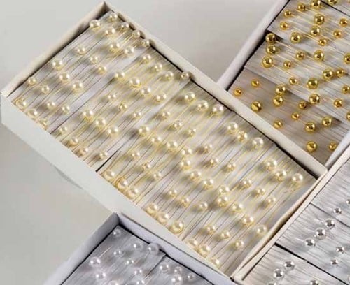 Parelketting Parelguirlande Wired Cream Champagne 3 meter