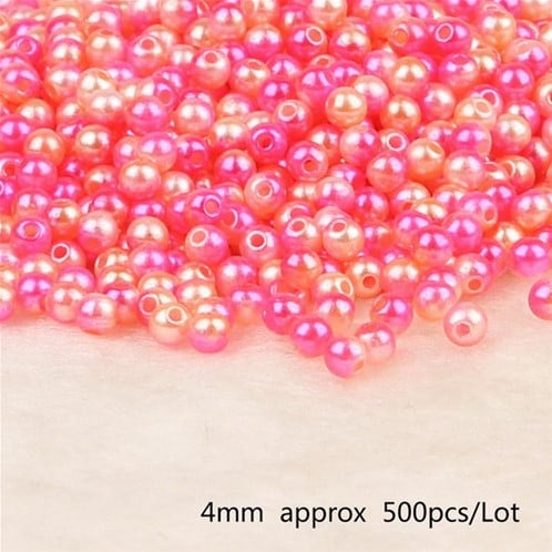 Parels pareltjes Rijgparels Rainbow 4mm ca. 500 st 