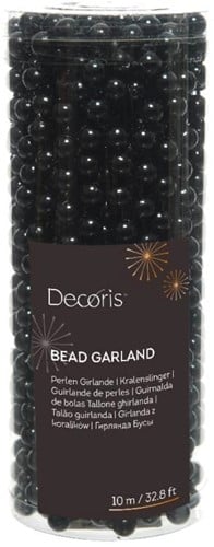 Parelketting Parelguirlande Zwart 8 mm rol 10 meter