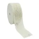Jute band Gebleekt met geweven rand 5 cm rol 20 meter 