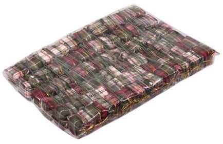 Giftboxes Schotse ruit Groen 25x25 mm pak 60 stuks