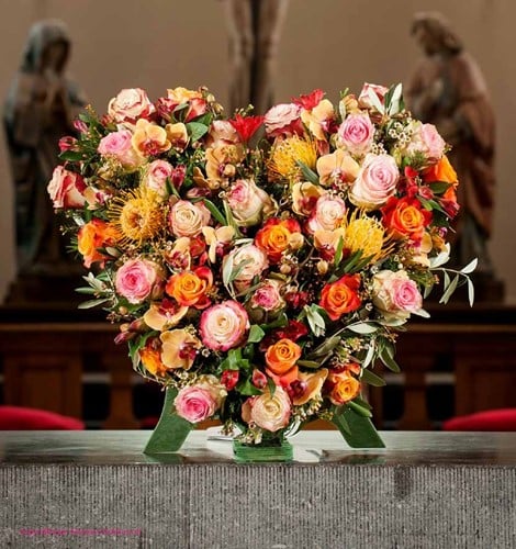 OASIS® Mini Hart 30 × 28 × 4,5 cm met staander oase voor verse bloemen