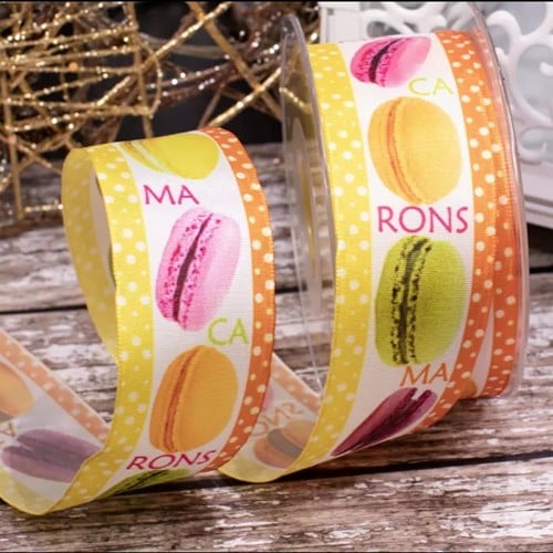 Lint met draad Macarons Taft 40 mm x 20 m