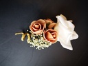 Corsage Roos Lieke Zalm Cava Creme zand Maatwerk