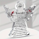 Engel Epoxy met vogels Remember Me 10x1 cm persoonlijk aandenken