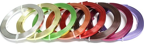 Aluminiumdraad vlak Brandy 5x1 mm rol 2,5 meter kleinverpakking