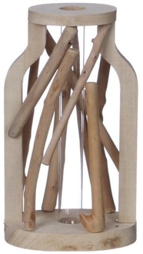 Decoratief Drijfhout met Reageerbuis L11 W8,5 H19,5 cm