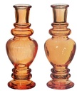 Gekleurd Glazen Flesje Venice Vaasje Kandelaar Amber Ø5,7 cm H15,5 cm per stuk