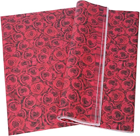 Bloemenpapier cadeaupapierinpakpapier rozen pak ca. 50 stuks