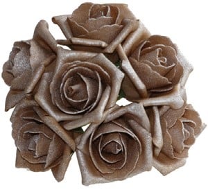 Foamroos Emilia Antique Coffee bundel 7 stuks