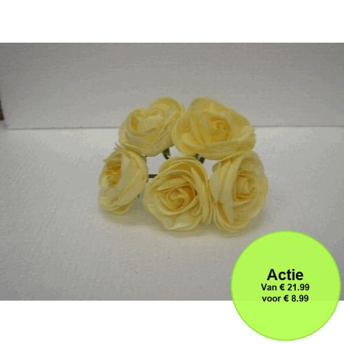 Ranonkels foam Geel 6 cm doos 30 stuks
