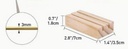Houten standaard Double Row Base geschikt voor metalen ringen 1-2 ringen per stuk