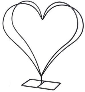 Metalen frame Hart 3D op voet 43x45 cm per stuk