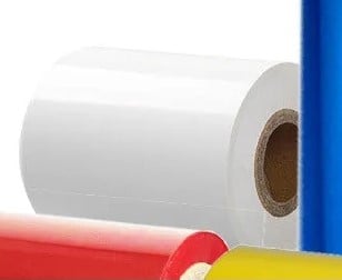 Inkt voor lintprinters Transferfilm Wit 50 m x 110 mm Grote kern