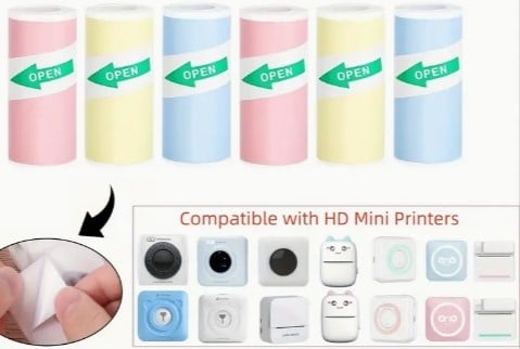 Thermische labels Blanco etiketten voor thermal labelprinters 57 mm breed Geel rol