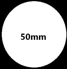Thermische labels Blanco etiketten voor thermal labelprinters M110 M110S M120 M200 M220 M221 Wit rond 50 mm rol 140 stuks