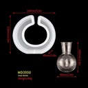 Siliconenmal Asymmetrisch MD3950 met bolvaasje Epoxy resin 16 cm per stuk