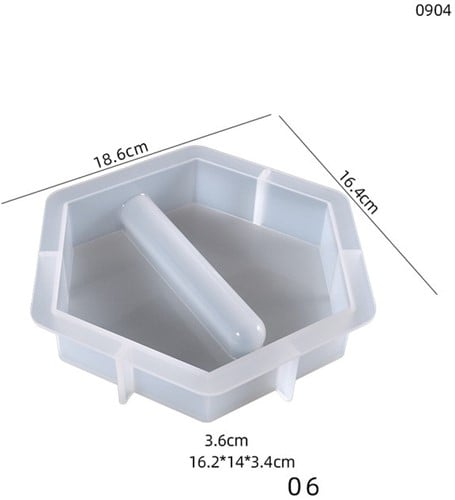 Siliconenmal 6hoekig 06 voor reageerbuis Epoxy resin 16 cm per stuk
