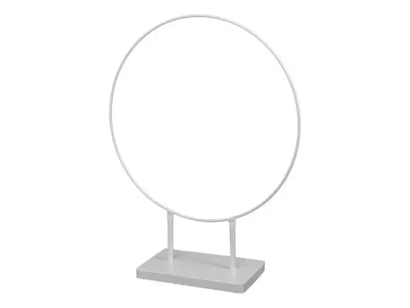 Metalen frame Ring op voet Dubbele poot Wit Ø 38x48.5 cm per stuk 