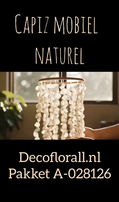 Capiz Schelpenmobiel Windgong Naturel maken DIY Stel zelf je pakket samen   