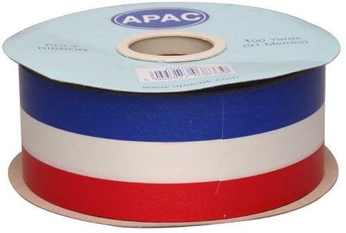 [A-017682] Polyribbon Scheurlint Nederlandse vlag 50 mm rol 100 yard