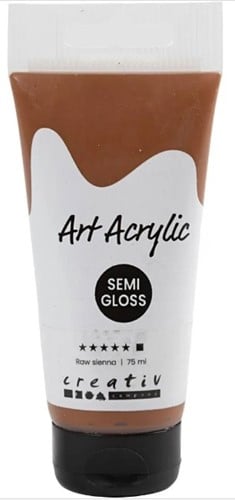 [A-027388] Allesverf Acryl Semi glanzend dekkend Raw Sienna 75 ml