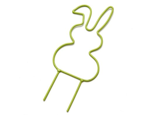 [A-025164] Metalen Frame Haas hangend oor op steker Lime Groen 10 cm