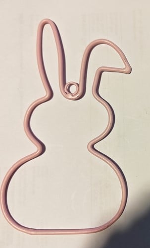 [A-025213] Metalen Frame Haas hangend oor hanger Roze 15 cm