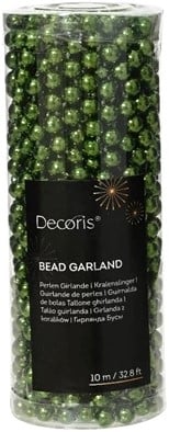 [A-027262] Parelketting Parelguirlande Dennengroen 8 mm rol 10 meter