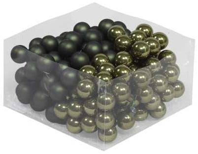 [A-019221] Balletjes op draad Pine Groen combi 2,5 cm doos 144 stuks