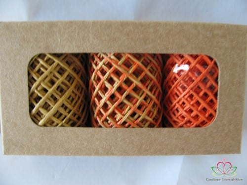 [A-008765] Touw Koord Oranje Caramel 3 rollen =15 meter
