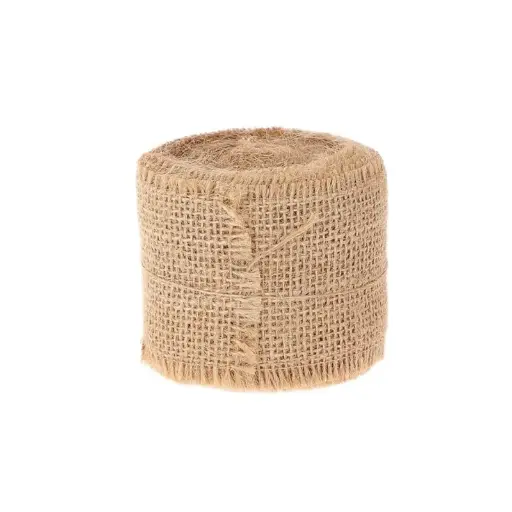 [A-017224] Jute band dicht Naturel 5 cm 5 meter
